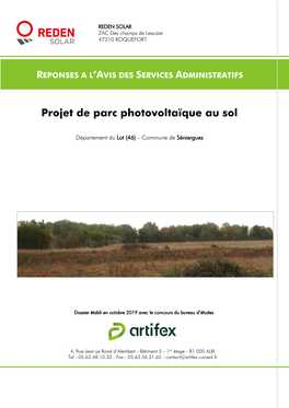 Projet De Parc Photovoltaïque Au Sol