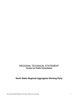 REGIONAL TECHNICAL STATEMENT Version for Public Consultation