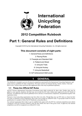 IUF Rulebook 2012