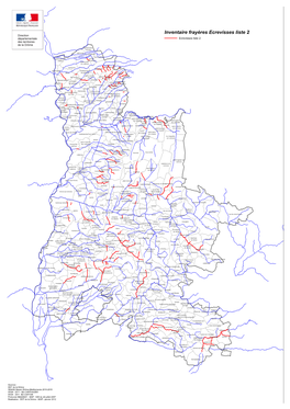 Carte Liste 2 Écrevisses