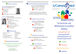 Flyer Der Schulberatung Am Staatlichen Schulamt Altötting