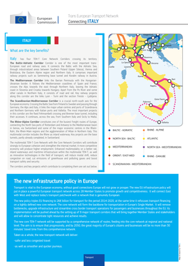 The New Infrastructure Policy in Europe Transport Is Vital to the European Economy, Without Good Connections Europe Will Not Grow Or Prosper