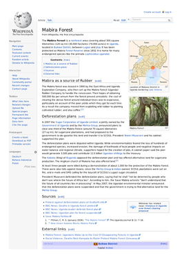 Mabira Forest from Wikipedia, the Free Encyclopedia