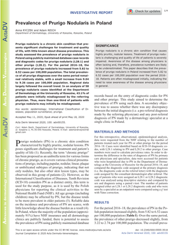 Prevalence of Prurigo Nodularis in Poland