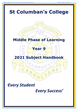 2021 Year 9 Subject Handbook.Pdf