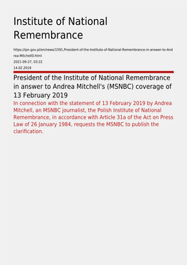 Institute of National Remembrance