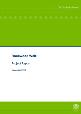 Rookwood Weir Project Report - Iii