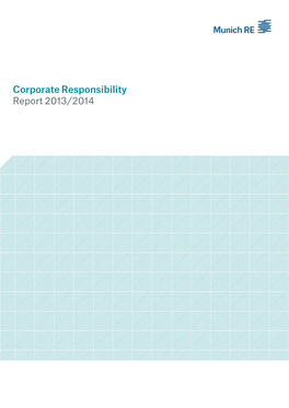 Corporate Responsibility Report 2013/2014 Content