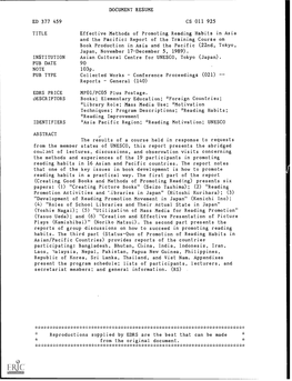 Document Resume Ed 377 459 Cs 011 925 Title