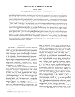 Barite in the Geologic Record