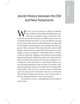 Jewish History Between the Old and New Testaments