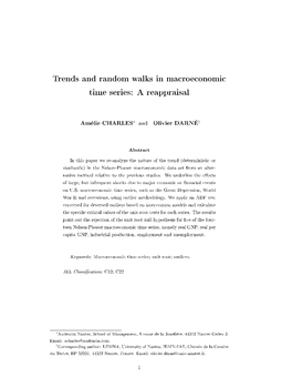 Trends and Random Walks in Macroeconomic Time Series: a Reappraisal