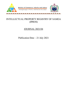 Intellectual Property Registry of Samoa (Ipros)