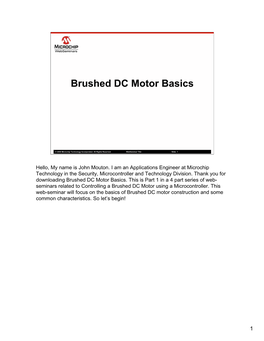 Brushed DC Motor Basics