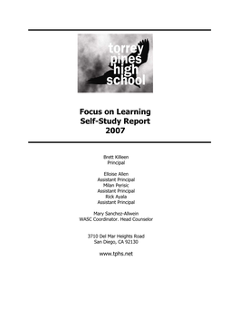 Focus on Learning Self-Study Report 2007