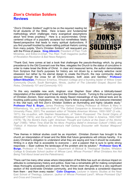 Zion's Christian Soldiers" Ought to Be on the Required Reading List for All Students of the Bible