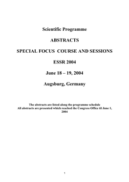 Invited Speaker 2004