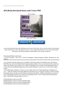 [832.Book] Download Knots and Crosses PDF