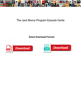 The Jack Benny Program Episode Guide