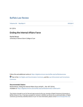 Ending the Internal Affairs Farce