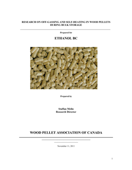 Ethanol Bc Wood Pellet Association of Canada