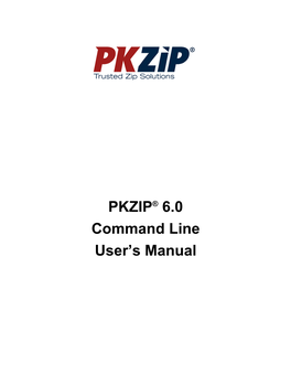 PKZIP 6.0 Command Line User's Manual
