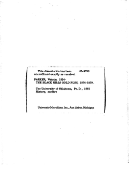 University Microfilms, Inc., Ann Arbor, Michigan Copyright By