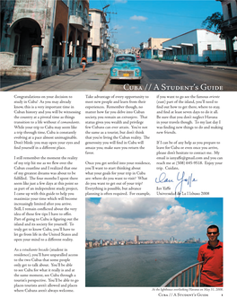 Cuba Student Travel Guide.Indd