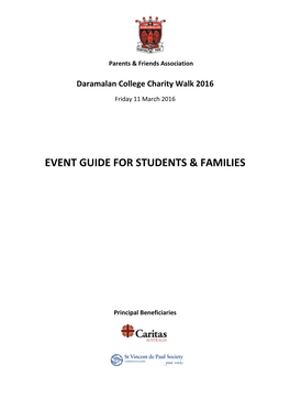 Event Guide for Students & Families