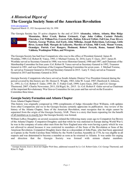 GASSAR History, Our Year Was Indeed Eventful—Ending Not with a Whimper, but with the Patriotic Bang of Muskets and Cannons!