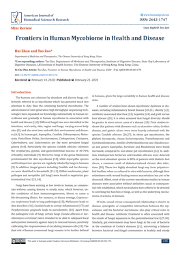 Frontiers in Human Mycobiome in Health and Disease