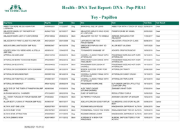 DNA Test Report: DNA - Pap-PRA1