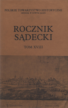 Rocznik Sądecki Tom Osiemnasty