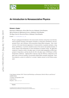 Arxiv:1903.05673V2 [Hep-Th] 31 Mar 2019