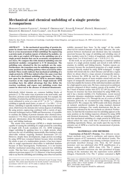 Mechanical and Chemical Unfolding of a Single Protein: a Comparison