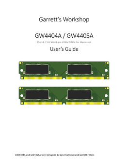 GW4404A and GW4405A 68-Pin VRAM SIMM