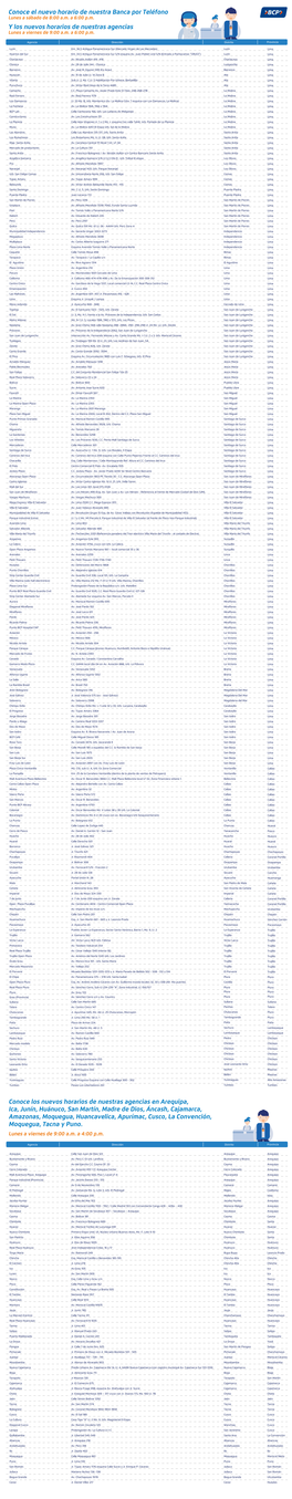 Y Los Nuevos Horarios De Nuestras Agencias Franco Lunes a Viernes De 9:00 A.M