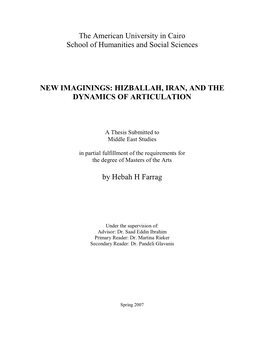 New Imaginings: Hizballah, Iran, and the Dynamics of Articulation