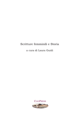 Scritture Femminili E Storia