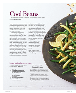 Cool Beans This Versatile Veggie Shines in Satisfying Holiday Sides