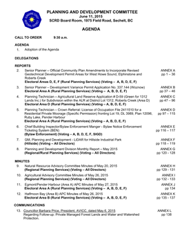 Planning and Development Committee Agenda – June 11, 2015 Page 2 of 2