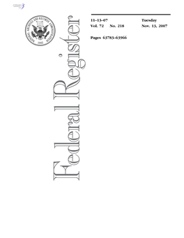 Federal Register Notice