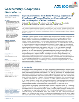 Explosive Eruptions with Little Warning