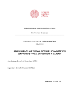 Compressibility and Thermal Expansion of Garnets with Compositions Typical of Inclusions in Diamonds