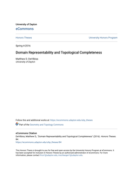 Domain Representability and Topological Completeness