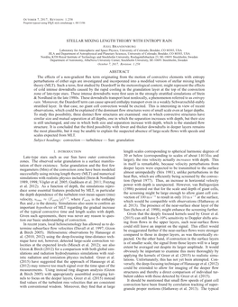 STELLAR MIXING LENGTH THEORY with ENTROPY RAIN ABSTRACT the Effects of a Non-Gradient Flux Term Originating from the Motion of C