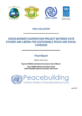 Cross-Border Cooperation Project Between Cote D'ivoire and Liberia for Sustainable Peace and Social Cohesion ______