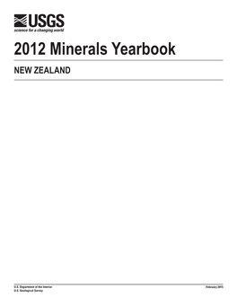 The Mineral Industry of New Zealand in 2012