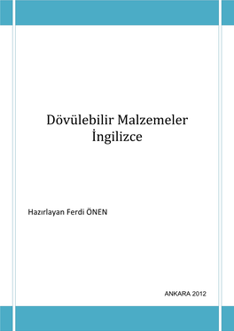 Dövülebilir Malzemeler İngilizce