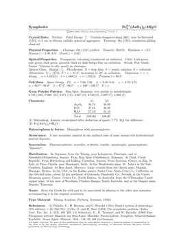 Symplesite Fe (Aso4)